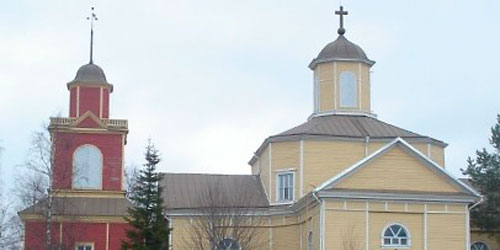 Lehtimäen kirkko on rakennettu vuonna 1800