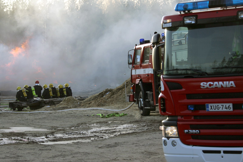 Jälkisammutusta Evijärvellä