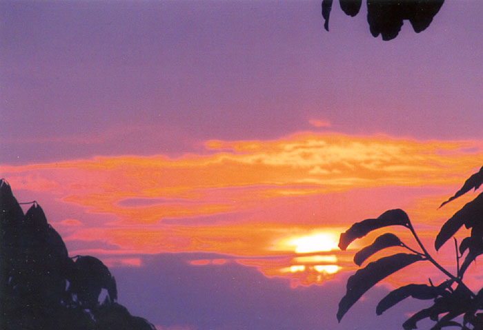 Auringonlasku Keralassa