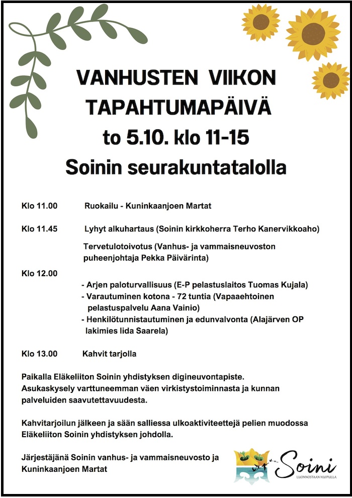 Vanhustenviikko-tapahtuma 2023